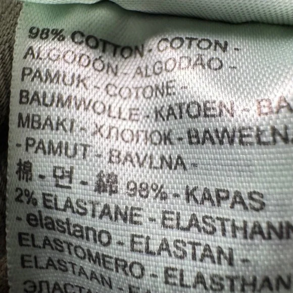 Levi's XX Chino Slim Taper 31x32 Green Stretch Mens PantsKhaki Garment Dyed